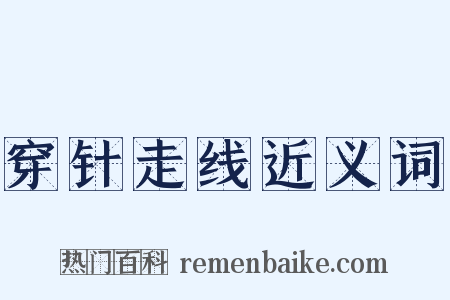 穿针走线近义词是什么意思的图片
